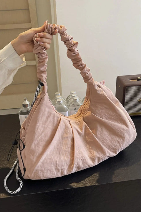 'Alondra' Ruched Drawstring Crossbody Bag - Celes Fashion
